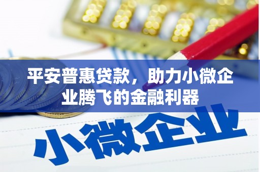 石碇平安普惠贷款，助力小微企业腾飞的金融利器