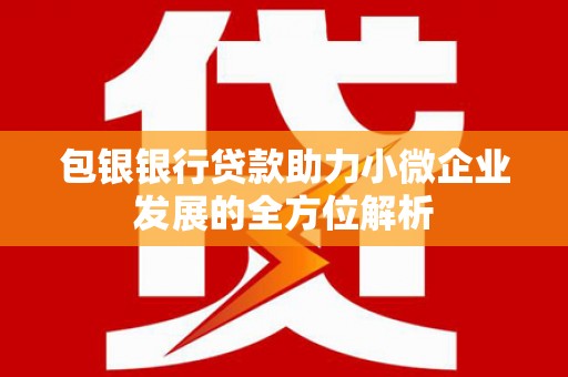石碇包银银行贷款助力小微企业发展的全方位解析