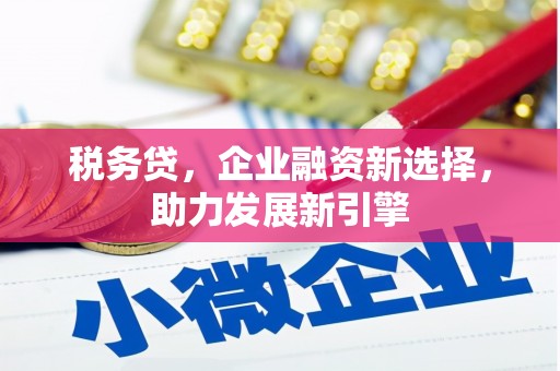 石碇税务贷，企业融资新选择，助力发展新引擎