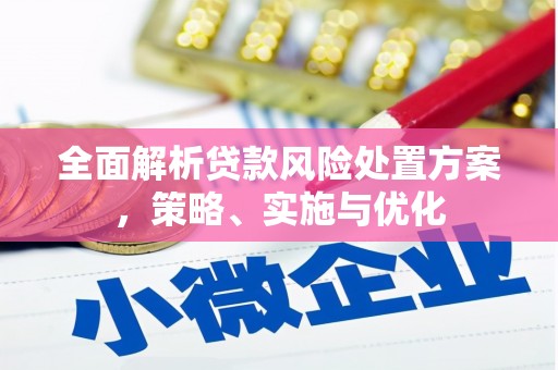 石碇全面解析贷款风险处置方案，策略、实施与优化