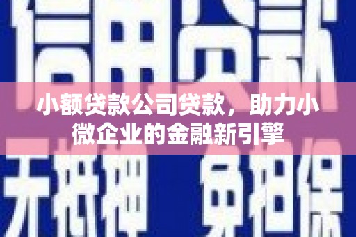 石碇小额贷款公司贷款，助力小微企业的金融新引擎