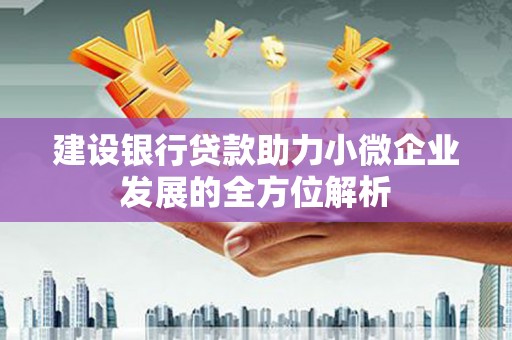 石碇建设银行贷款助力小微企业发展的全方位解析