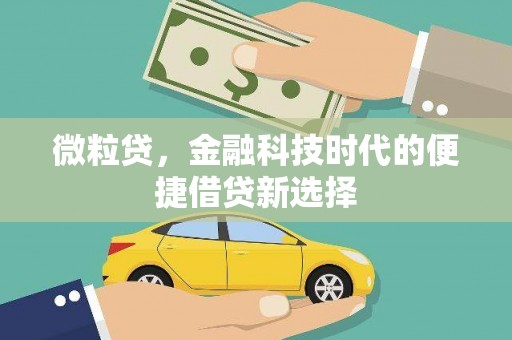 石碇微粒贷，金融科技时代的便捷借贷新选择