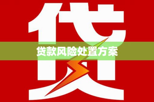 石碇贷款风险处置方案
