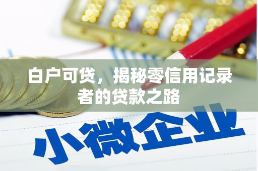 石碇白户可贷，揭秘零信用记录者的贷款之路